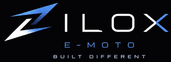 ZILOX E-MOTO — BUILT DIFFERENT. Original supplied master logo; surrounding margin cropped only.