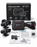 ZILOX E-MOTO dual motorcycle DVR camera kit with front and rear cameras
